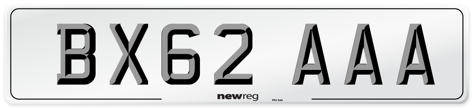 BX62 AAA Number Plate from New Reg